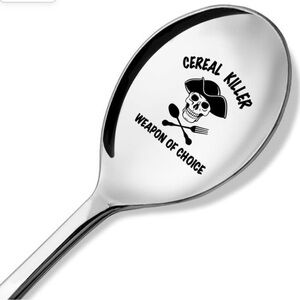 Cereal Killer Weapon of Choice Funny Engraved Spoon New!